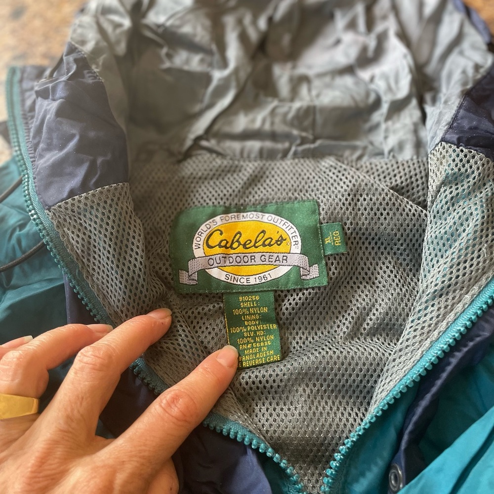 Packable Cabelas Waterproof Windbreaker Jacket Me… - image 1